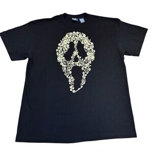 Ghostface Men’s XL Glow‑in‑the‑Dark Skull Skeleton Y2K Horror Shirt